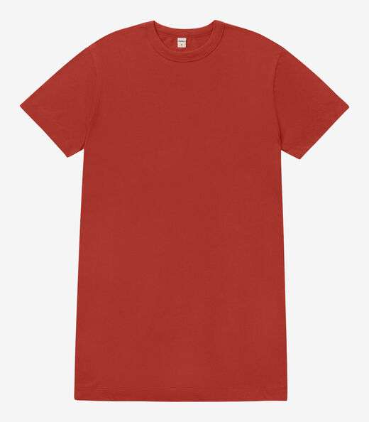 Vestido Básico T-Shirt Feminino Rovitex Vermelho