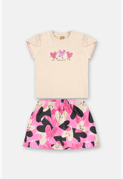 Conjunto Blusa Saia Short Up Baby