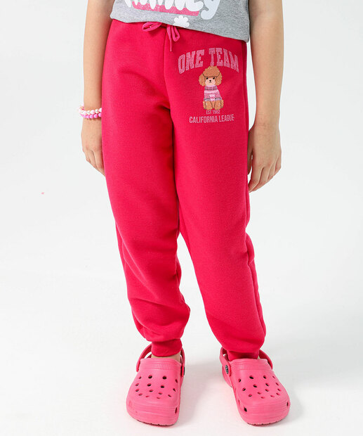 Calça Infantil Moletom Marisa Tam 4 a 10 Rosa
