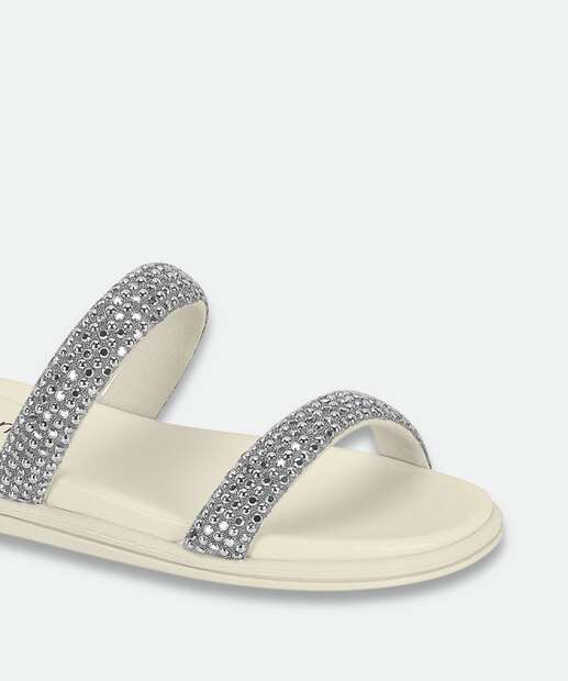 Rasteirinha Feminina Strass Beira Rio Preto