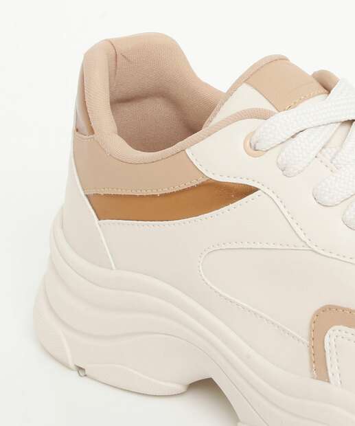 Tênis Feminino Chunky Sneaker Recorte Marisa off White