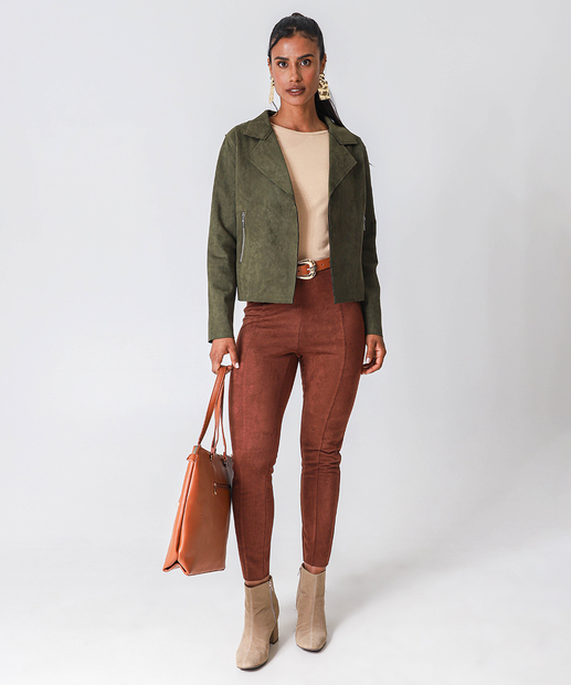 Image_Calça Feminina Legging Suede Marisa Marrom