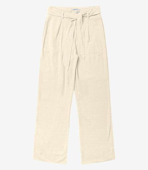 Calça Feminina Em Linho Endless Bege