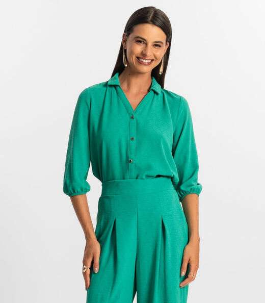 Image_Camisa 3/4 Feminina Rovitex Verde