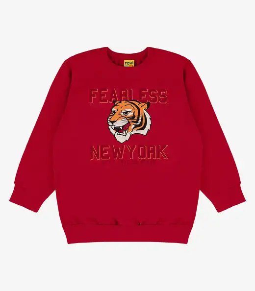 Image_Blusão Infantil Em Moletom Rovi Kids Vermelho