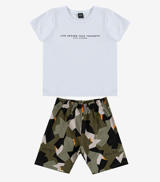 Conjunto Infantil Camiseta e Bermuda Select Verde