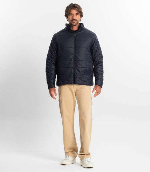 Jaqueta Masculina Em Microfibra Diametro Azul