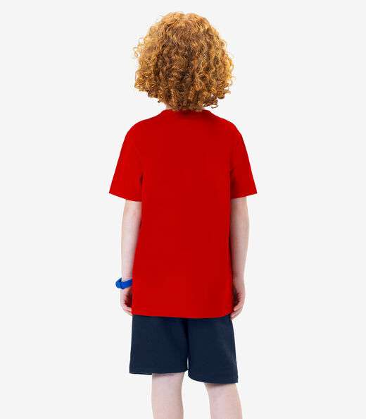 Conjunto Infantil Camiseta Com Bermuda Rovi Kids Vermelho