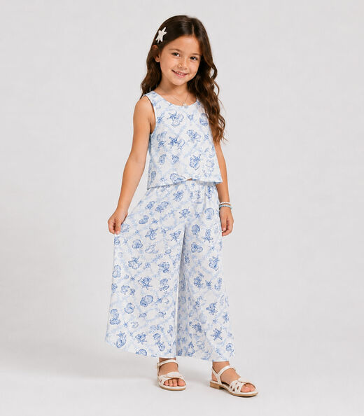 Conjunto Infantil Regata e Pantacourt Select Bege