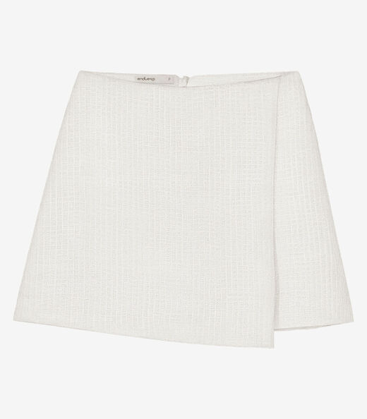 Shorts Saia Feminino Tweed Polly Endless Bege