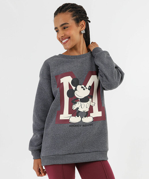Image_Blusão Feminino Moletom Flanelado Mickey Cinza