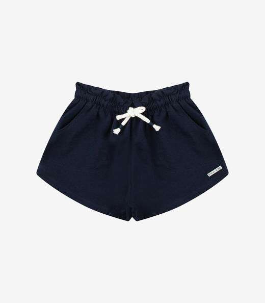 Shorts Feminino Moletom Rovi Kids Azul
