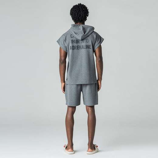 Camiseta Manga Curta com Capuz Moletom RSX