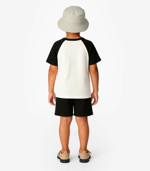 Conjunto Infantil Camiseta com Bermuda Trick Nick Preto
