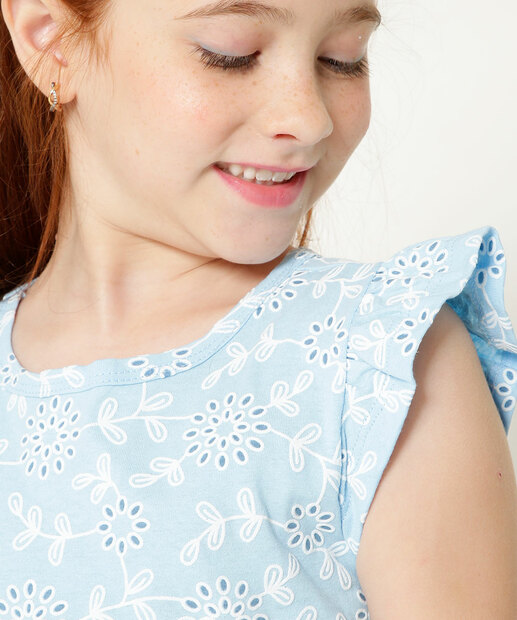 Vestido Infantil Estampa Floral Marisa Tam 4 a 10