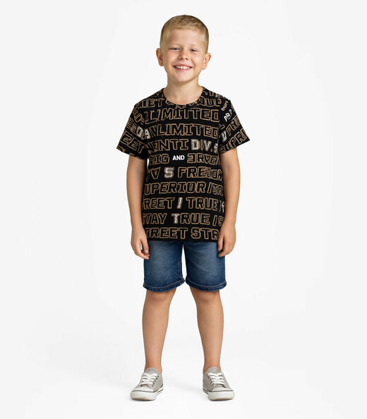 Image_Camiseta Infantil Masculina Infinita Cor Preto