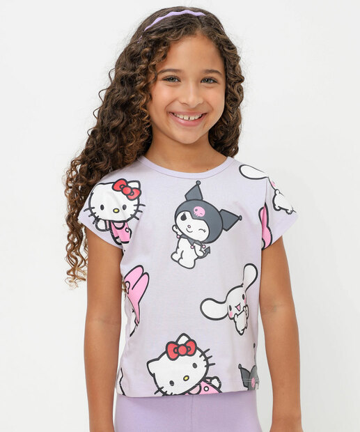 Image_Blusa Infantil Hello Kitty E Amigos Tam 4 a 10 Lilás