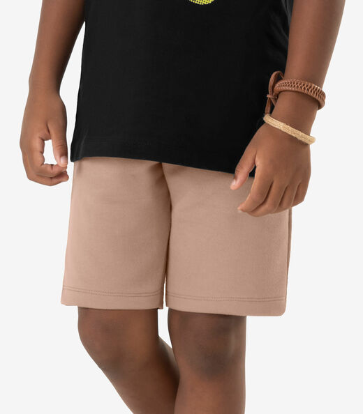 Conjunto Infantil Camiseta Com Bermuda Rovi Kids Preto