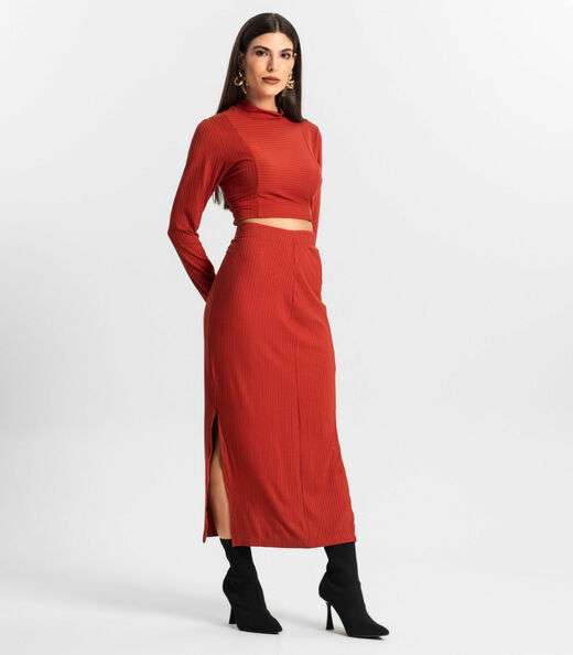 Conjunto de Blusa Com Saia Endless Vermelho