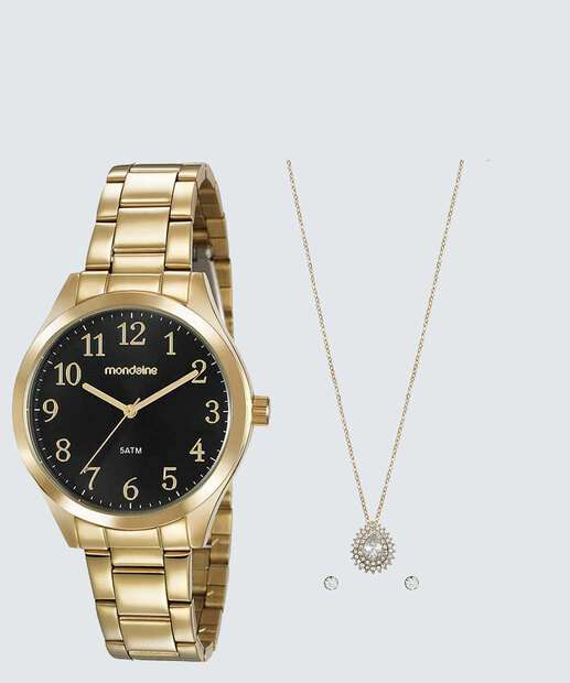 Kit Relógio Feminino Mondaine 99397LPMVDE1KK