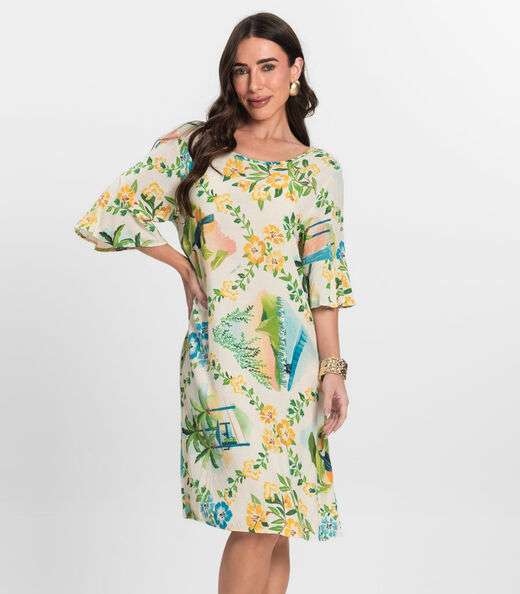 Image_Vestido Feminino Estampado Infinita Cor Bege