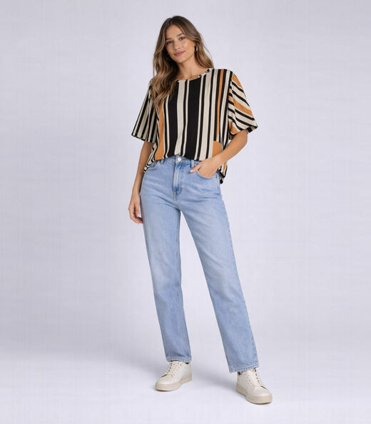Blusa Feminina Com Estampa Infinita Cor Rosa