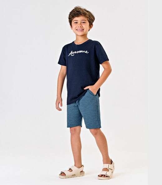 Camiseta Menino Cotton Trick Nick Azul