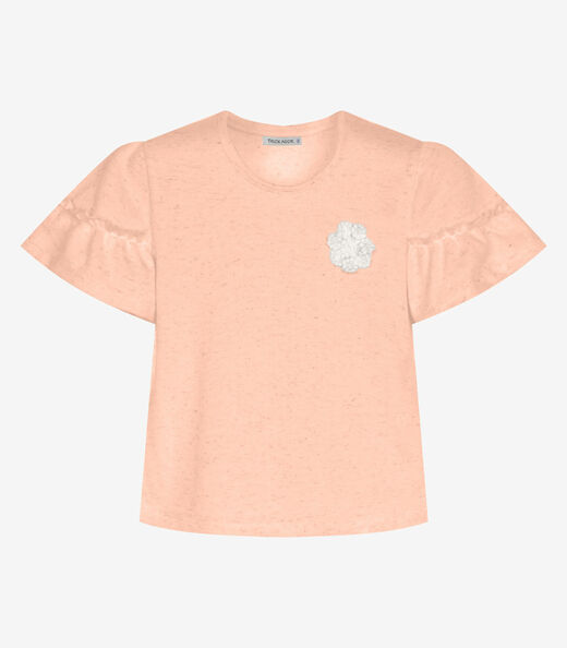 Conjunto Infantil Blusa Com Shorts Trick Nick Rosa