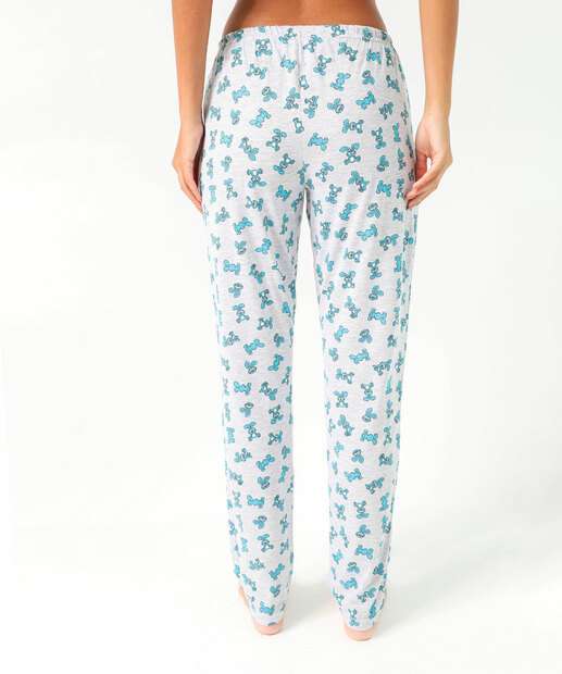 Calça Pijama Feminino Avulso Sansão Turma da Mônica Cinza