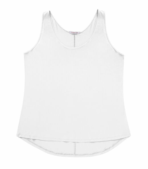 Regata Feminina Plus Size Secret Glam Branco