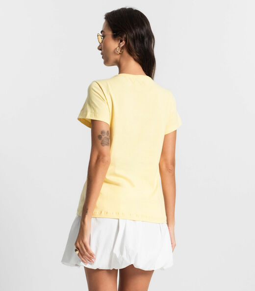 Blusa Feminina Meia Malha 30 Básica KO Amarelo