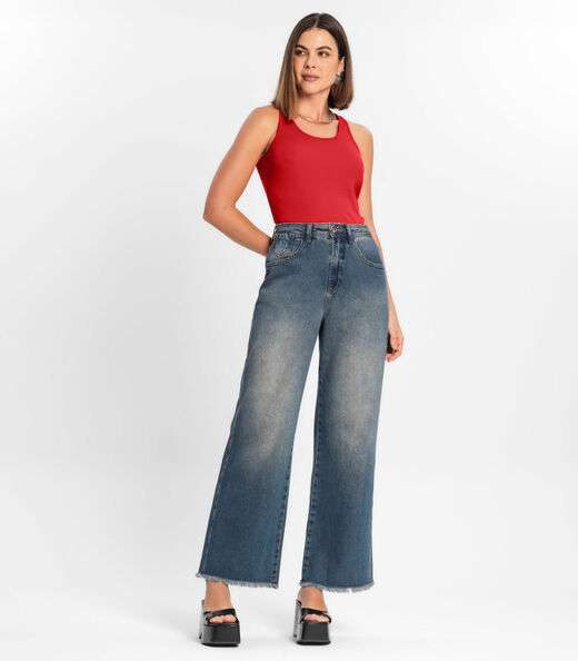 Regata Feminina Em Ribana Rovitex Vermelho
