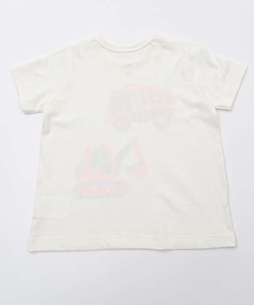 Camiseta Infantil Estampa Trator Marisa Tam 1 a 3 Off White