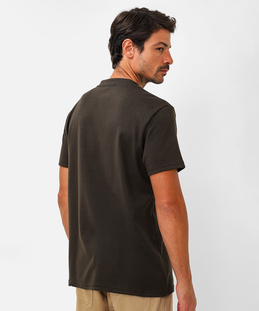 Camiseta Masculina Suedine Manga Curta Marisa Verde