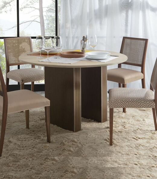 Capa Estampada Para Assento De Cadeira Adomes Bege