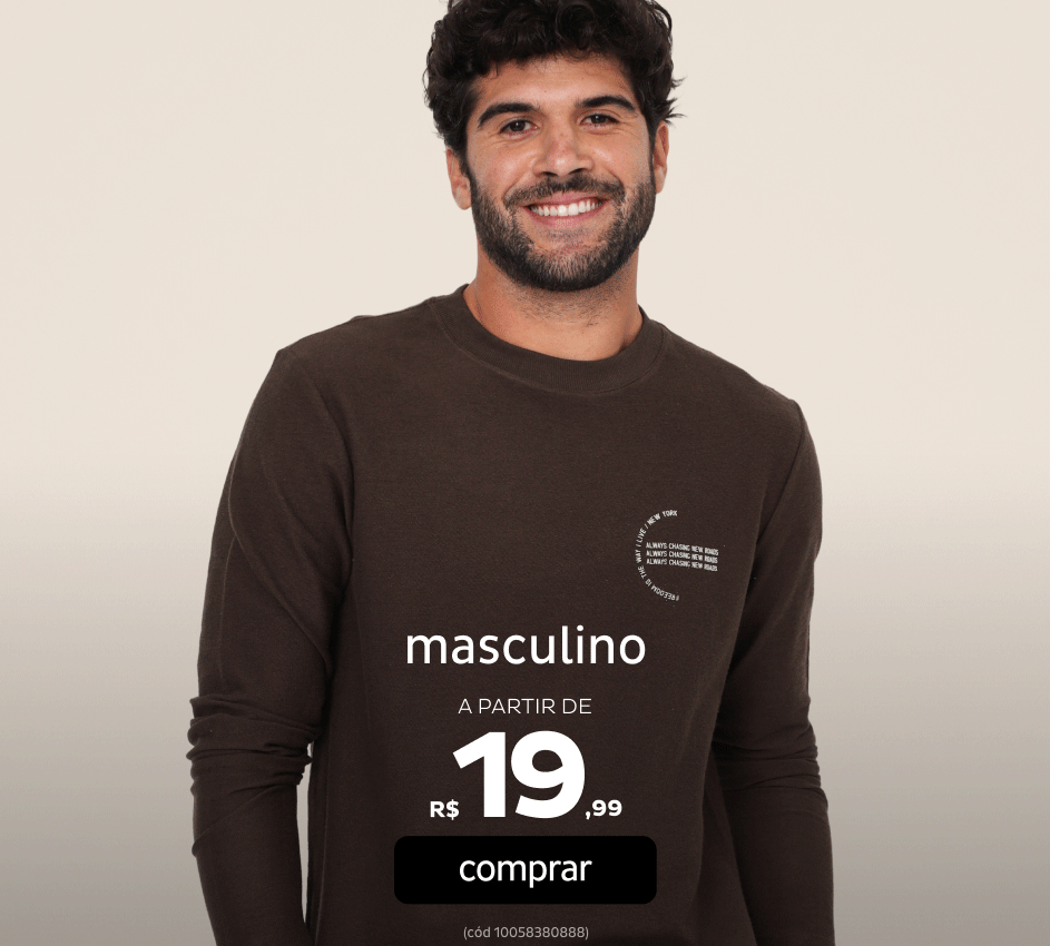 Masculino a partir de R$19,99