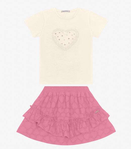 Image_Conjunto Blusa com Saia em Viscose Trick Nick Off White