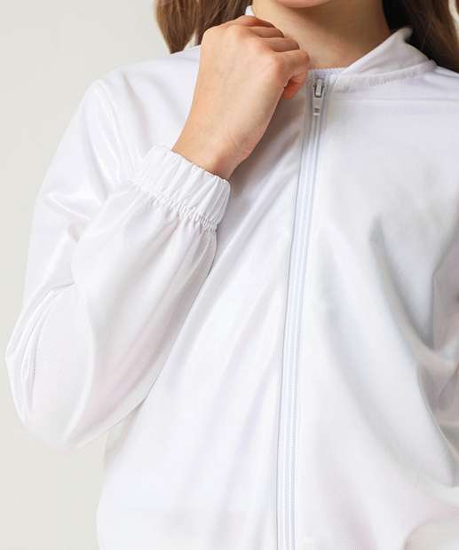 Jaqueta infantil Bomber Holografica Marisa Tam 4 a 10 Branco