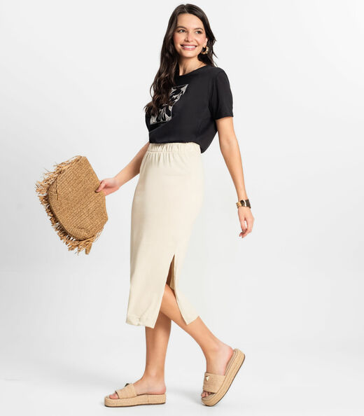 Camiseta T-Shirt em Meia Malha Rovitex Preto