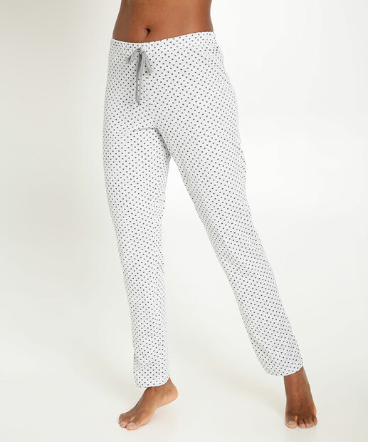 Pijama Feminino Estampa Poá E Frase Manga Curta