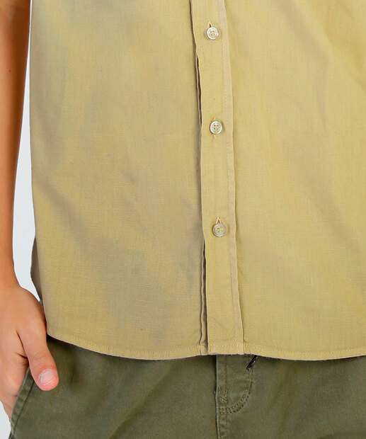 Camisa Masculina Botões Manga Curta Rock & Soda