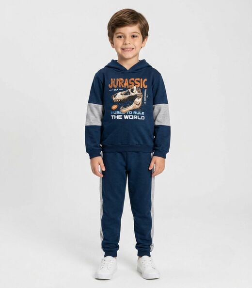 Image_Conjunto Moletom Menino Blusão E Calça Select Azul