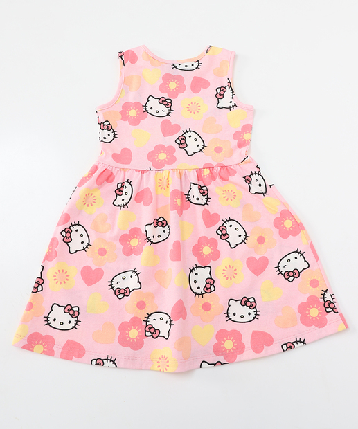 Vestido Infantil Hello Kitty Tam 1 a 3 Rosa
