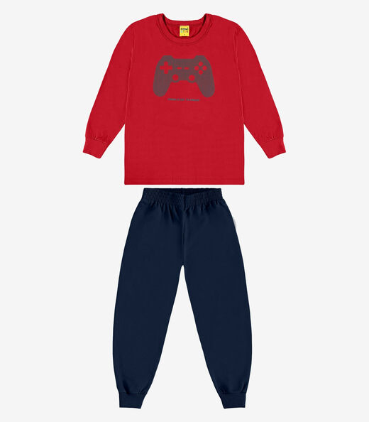 Image_Conjunto Camiseta com Calça Meia Malha Rovi Kids Vermelho