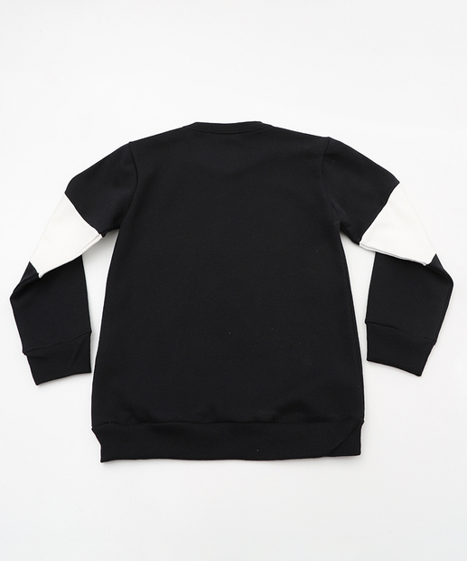 Blusão Infantil Moletom Super Heróis Marvel Tam 4 a 10 Preto