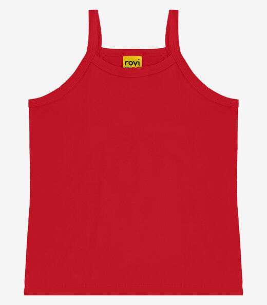 Regata De Alça Infantil Feminina Rovi Kids Vermelho