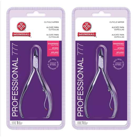 Image_Kit 2 Alicates Cuticula 777 profissional Afiado Inox Mundial Unha