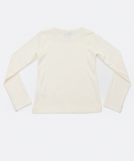 Blusa Infantil Canelada Marisa Tam 4 a 10 Off White