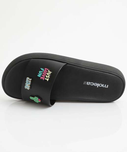 Chinelo Feminino Slide Moleca Preto