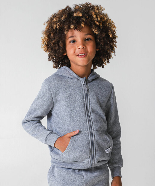 Image_Casaco Infantil Moletom Flanelado Capuz Marisa Tam 4 a 10 Preto